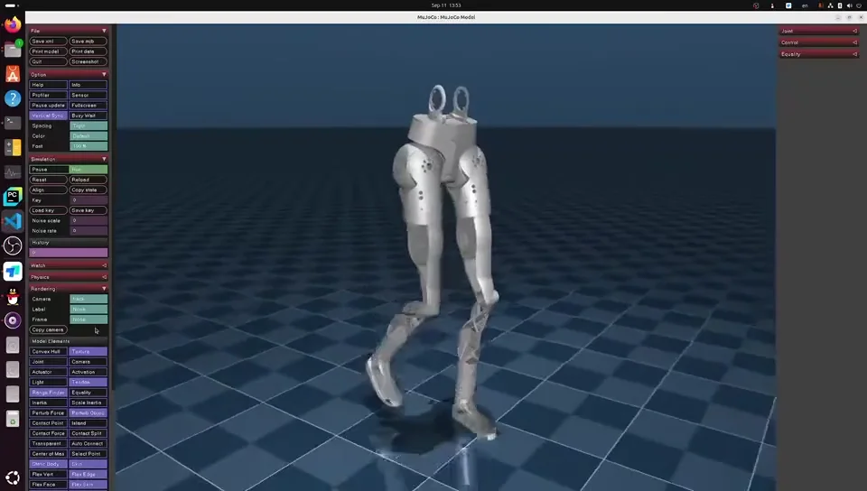 下肢动作仿真